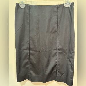 Etro IT38 Skirt Black Pencil Made in Italy Straight Seamed‎ Side Zipper